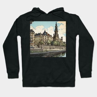 Dresden city drawing Hoodie